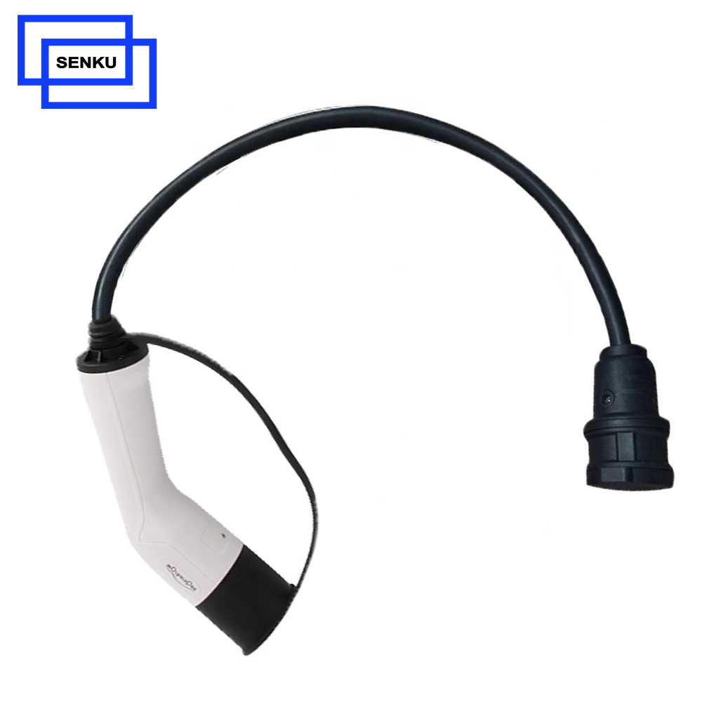 16A 250V AC 0.5M Type 2 to Schuko Adapter